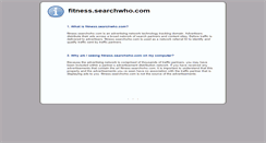 Desktop Screenshot of fitness.searchwho.com