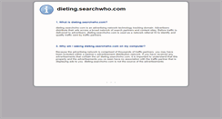 Desktop Screenshot of dieting.searchwho.com