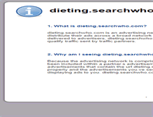 Tablet Screenshot of dieting.searchwho.com