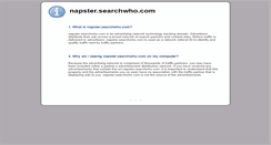 Desktop Screenshot of napster.searchwho.com