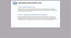 Desktop Screenshot of baseball.searchwho.com